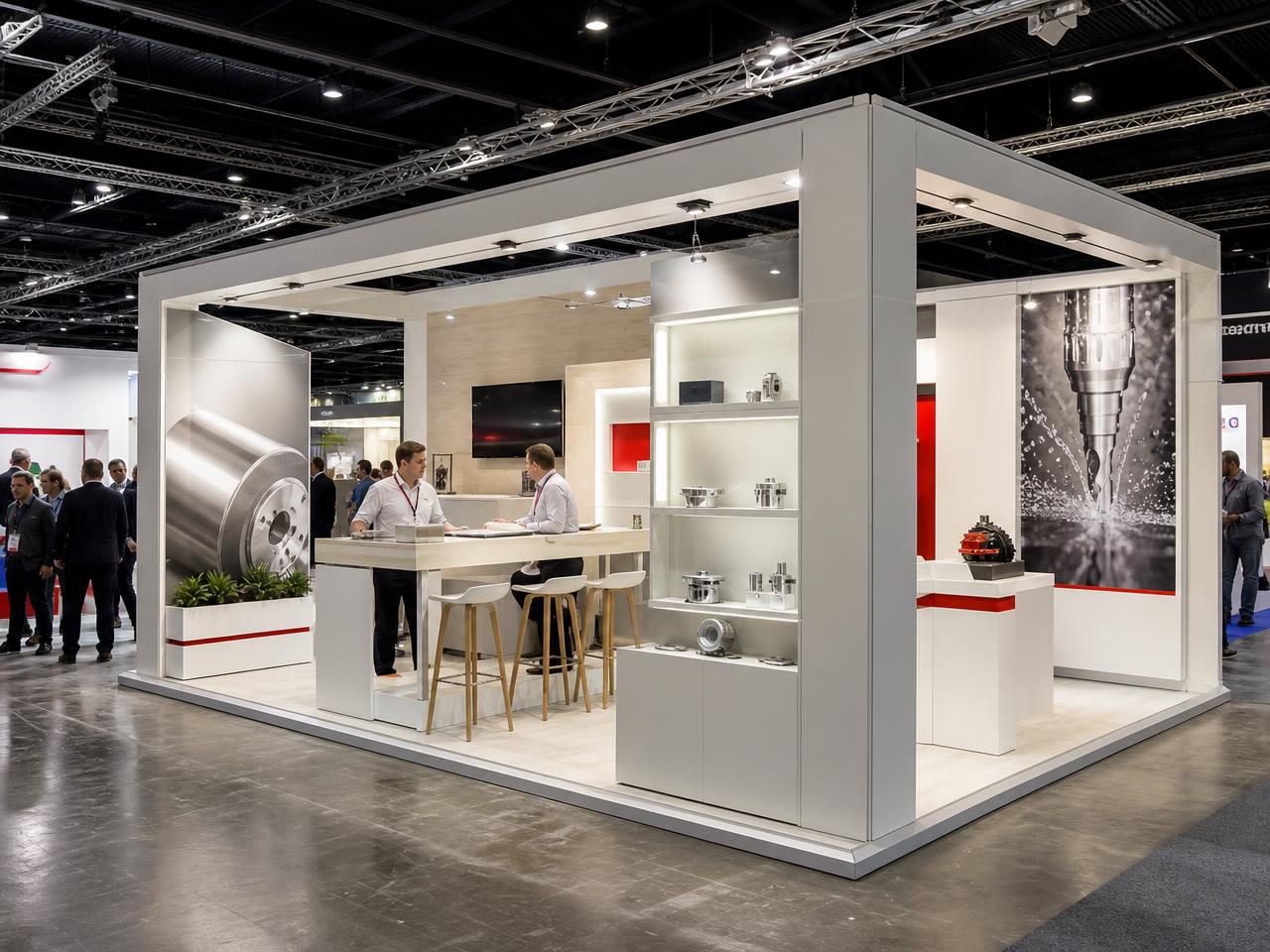 Modular exhibition stand system built for reuse