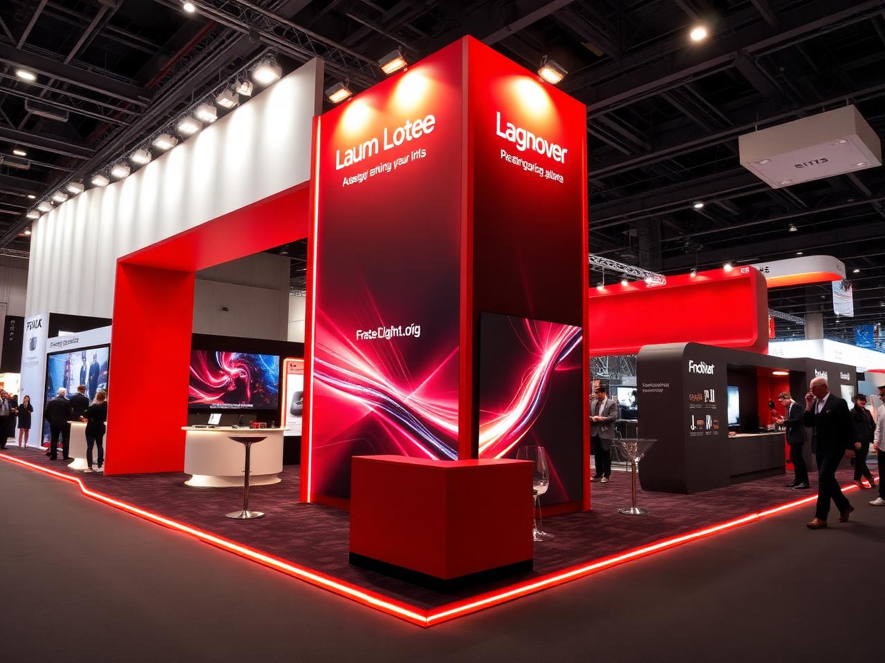 A modular exhibition stand built for a product launch