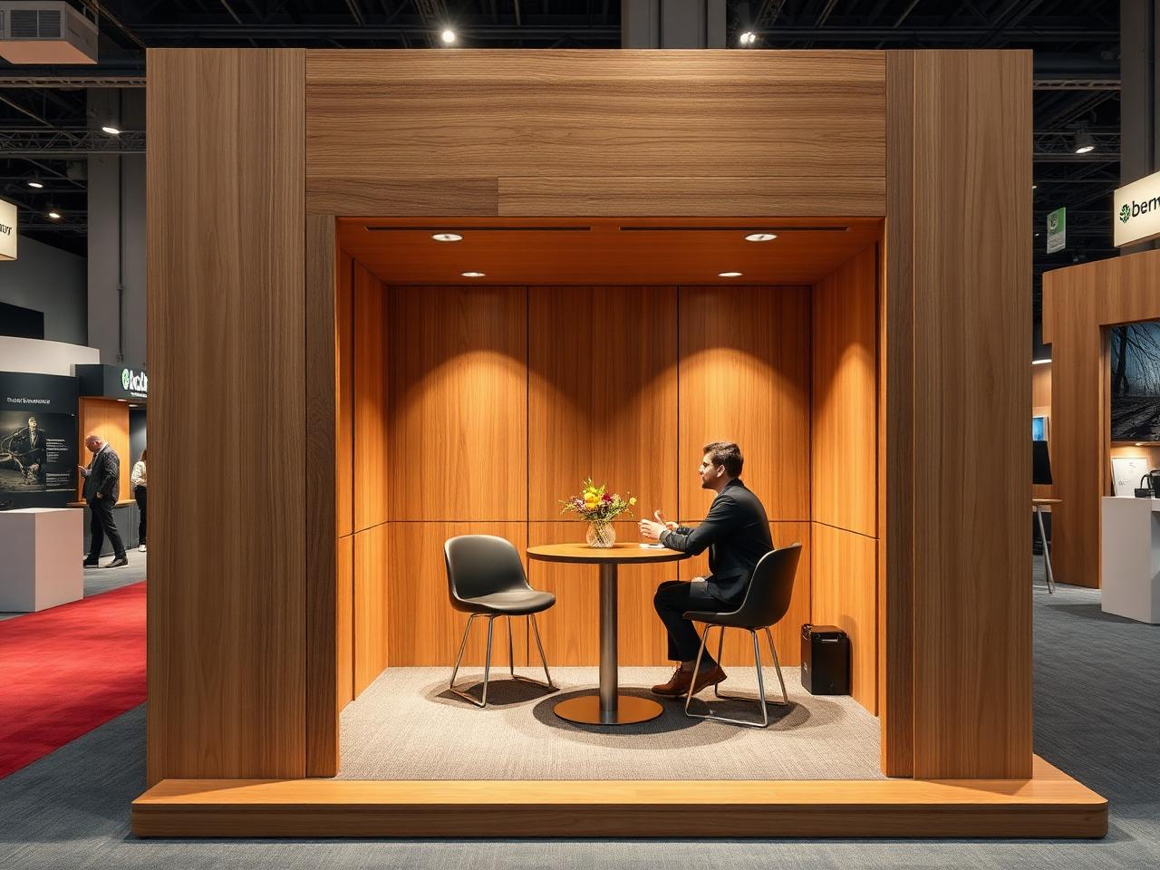 Exhibition stand team meeting space